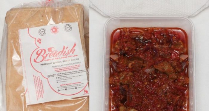 Whole White Mini Loaf + Diced Goat Meat in Sauce